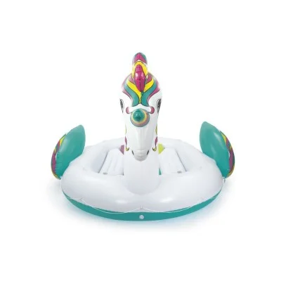 Bestway 5.90m x 4.04m giant unicorn island contents:one island, one climb cushion one anchor bag heavy-duty repair patch